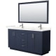 A thumbnail of the Wyndham Collection WCF292966D-QTZ-UNSM58 Dark Blue / Giotto Quartz Top / Brushed Nickel Hardware