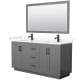 A thumbnail of the Wyndham Collection WCF292966D-QTZ-UNSM58 Dark Gray / Giotto Quartz Top / Matte Black Hardware