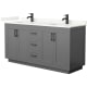 A thumbnail of the Wyndham Collection WCF292966D-QTZ-UNSMXX Dark Gray / Giotto Quartz Top / Matte Black Hardware