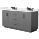 A thumbnail of the Wyndham Collection WCF292966D-QTZ-US3MXX Dark Gray / White Quartz Top / Matte Black Hardware