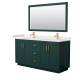 A thumbnail of the Wyndham Collection WCF2929-66D-VCA-M58 Green / Carrara Cultured Marble Top / Brushed Gold Hardware