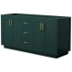 A thumbnail of the Wyndham Collection WCF2929-66D-CX-MXX Green / Brushed Gold Hardware