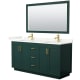 A thumbnail of the Wyndham Collection WCF292966D-QTZ-UNSM58 Green / Giotto Quartz Top / Brushed Gold Hardware