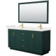 A thumbnail of the Wyndham Collection WCF292966D-QTZ-UNSM58 Green / White Quartz Top / Brushed Gold Hardware