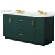 A thumbnail of the Wyndham Collection WCF292966D-QTZ-US3MXX Green / White Quartz Top / Brushed Gold Hardware