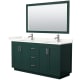 A thumbnail of the Wyndham Collection WCF292966D-QTZ-UNSM58 Green / Giotto Quartz Top / Brushed Nickel Hardware
