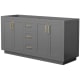 A thumbnail of the Wyndham Collection WCF2929-66D-CX-MXX Dark Gray / Brushed Gold Hardware