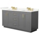 A thumbnail of the Wyndham Collection WCF292966D-QTZ-US3MXX Dark Gray / Giotto Quartz Top / Brushed Gold Hardware