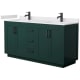 A thumbnail of the Wyndham Collection WCF2929-66D-VCA-MXX Green / White Cultured Marble Top / Matte Black Hardware