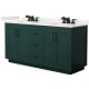 A thumbnail of the Wyndham Collection WCF292966D-QTZ-US3MXX Green / White Quartz Top / Matte Black Hardware