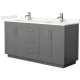 A thumbnail of the Wyndham Collection WCF292966D-QTZ-UNSMXX Dark Gray / Giotto Quartz Top / Brushed Nickel Hardware