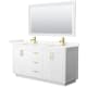 A thumbnail of the Wyndham Collection WCF292966D-QTZ-UNSM58 White / Giotto Quartz Top / Brushed Gold Hardware