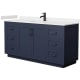 A thumbnail of the Wyndham Collection WCF2929-66S-VCA-MXX Dark Blue / Carrara Cultured Marble Top / Matte Black Hardware