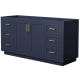 A thumbnail of the Wyndham Collection WCF2929-66S-CX-MXX Dark Blue / Brushed Gold Hardware