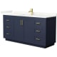 A thumbnail of the Wyndham Collection WCF292966S-QTZ-UNSMXX Dark Blue / Giotto Quartz Top / Brushed Gold Hardware