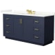 A thumbnail of the Wyndham Collection WCF292966S-QTZ-US3MXX Dark Blue / Giotto Quartz Top / Brushed Gold Hardware