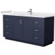 A thumbnail of the Wyndham Collection WCF2929-66S-VCA-MXX Dark Blue / White Cultured Marble Top / Brushed Nickel Hardware