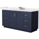 A thumbnail of the Wyndham Collection WCF292966S-QTZ-US3MXX Dark Blue / White Quartz Top / Brushed Nickel Hardware