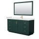 A thumbnail of the Wyndham Collection WCF2929-66S-VCA-M58 Green / Carrara Cultured Marble Top / Brushed Gold Hardware