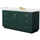 A thumbnail of the Wyndham Collection WCF292966S-QTZ-US3MXX Green / White Quartz Top / Brushed Gold Hardware