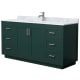 A thumbnail of the Wyndham Collection WCF2929-66S-NAT-MXX Green / White Carrara Marble Top / Brushed Nickel Hardware