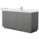 A thumbnail of the Wyndham Collection WCF2929-66S-VCA-MXX Dark Gray / Carrara Cultured Marble Top / Brushed Gold Hardware