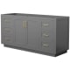 A thumbnail of the Wyndham Collection WCF2929-66S-CX-MXX Dark Gray / Brushed Gold Hardware