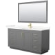 A thumbnail of the Wyndham Collection WCF292966S-QTZ-UNSM58 Dark Gray / Giotto Quartz Top / Brushed Gold Hardware