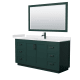 A thumbnail of the Wyndham Collection WCF2929-66S-VCA-M58 Green / Carrara Cultured Marble Top / Matte Black Hardware