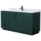 A thumbnail of the Wyndham Collection WCF2929-66S-NAT-MXX Green / White Carrara Marble Top / Matte Black Hardware