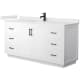 A thumbnail of the Wyndham Collection WCF292966S-QTZ-UNSMXX White / White Quartz Top / Matte Black Hardware