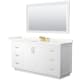 A thumbnail of the Wyndham Collection WCF292966S-QTZ-US3M58 White / Giotto Quartz Top / Brushed Gold Hardware