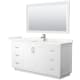 A thumbnail of the Wyndham Collection WCF292966S-QTZ-UNSM58 White / Giotto Quartz Top / Brushed Nickel Hardware