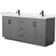 A thumbnail of the Wyndham Collection WCF2929-72D-VCA-MXX Dark Gray / Carrara Cultured Marble Top / Matte Black Hardware