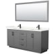 A thumbnail of the Wyndham Collection WCF292972D-QTZ-UNSM70 Dark Gray / Giotto Quartz Top / Matte Black Hardware