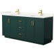 A thumbnail of the Wyndham Collection WCF292972D-QTZ-UNSMXX Green / Giotto Quartz Top / Brushed Gold Hardware