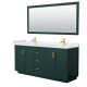 A thumbnail of the Wyndham Collection WCF2929-72D-VCA-M70 Green / White Cultured Marble Top / Brushed Gold Hardware