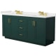A thumbnail of the Wyndham Collection WCF292972D-QTZ-US3MXX Green / White Quartz Top / Brushed Gold Hardware