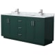 A thumbnail of the Wyndham Collection WCF2929-72D-NAT-MXX Green / White Carrara Marble Top / Brushed Nickel Hardware