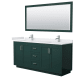 A thumbnail of the Wyndham Collection WCF2929-72D-VCA-M70 Green / White Cultured Marble Top / Brushed Nickel Hardware