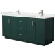 A thumbnail of the Wyndham Collection WCF292972D-QTZ-UNSMXX Green / White Quartz Top / Brushed Nickel Hardware