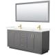 A thumbnail of the Wyndham Collection WCF292972D-QTZ-UNSM70 Dark Gray / Giotto Quartz Top / Brushed Gold Hardware