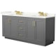 A thumbnail of the Wyndham Collection WCF292972D-QTZ-US3MXX Dark Gray / Giotto Quartz Top / Brushed Gold Hardware