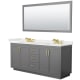 A thumbnail of the Wyndham Collection WCF292972D-QTZ-US3M70 Dark Gray / White Quartz Top / Brushed Gold Hardware