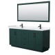 A thumbnail of the Wyndham Collection WCF2929-72D-VCA-M70 Green / Carrara Cultured Marble Top / Matte Black Hardware