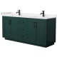 A thumbnail of the Wyndham Collection WCF2929-72D-VCA-MXX Green / Carrara Cultured Marble Top / Matte Black Hardware