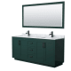 A thumbnail of the Wyndham Collection WCF2929-72D-NAT-M70 Green / White Carrara Marble Top / Matte Black Hardware