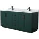 A thumbnail of the Wyndham Collection WCF2929-72D-NAT-MXX Green / White Carrara Marble Top / Matte Black Hardware