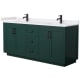 A thumbnail of the Wyndham Collection WCF2929-72D-VCA-MXX Green / White Cultured Marble Top / Matte Black Hardware