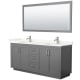 A thumbnail of the Wyndham Collection WCF292972D-QTZ-UNSM70 Dark Gray / Giotto Quartz Top / Brushed Nickel Hardware